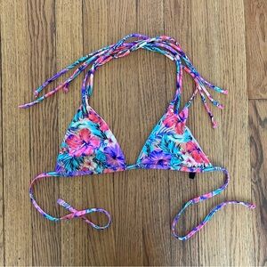LA Hearts Tropical Bikini Top Size S
